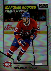 2020-21 Upper Deck O-Pee-Chee Platinum - Base - Marquee Rookie - Rainbow #187 Alex Belzile - Montreal Canadiens - A