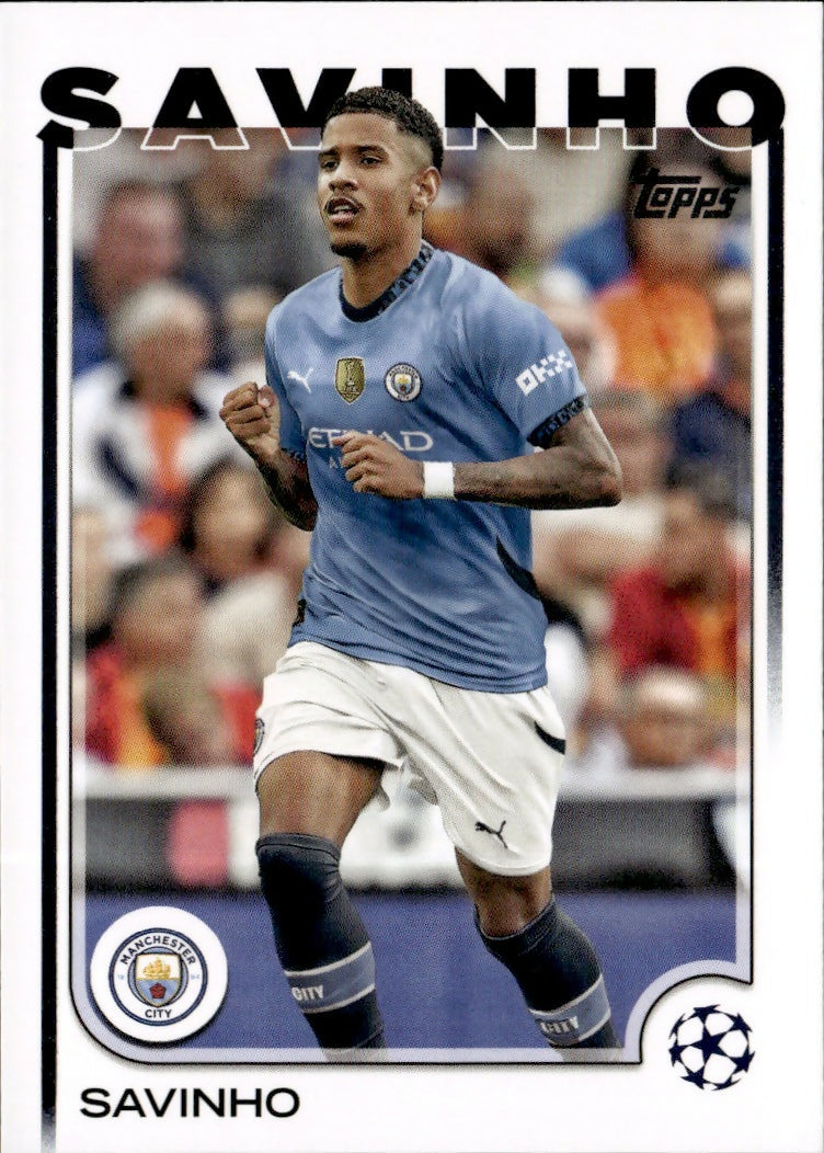 2024-25 Topps UEFA Club Competitions - Base #56 Savinho - Manchester City - A