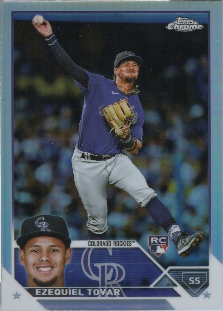 2023 Topps Chrome Baseball - [Base] #106 Ezequiel Tover - Colorado Rockies - F
