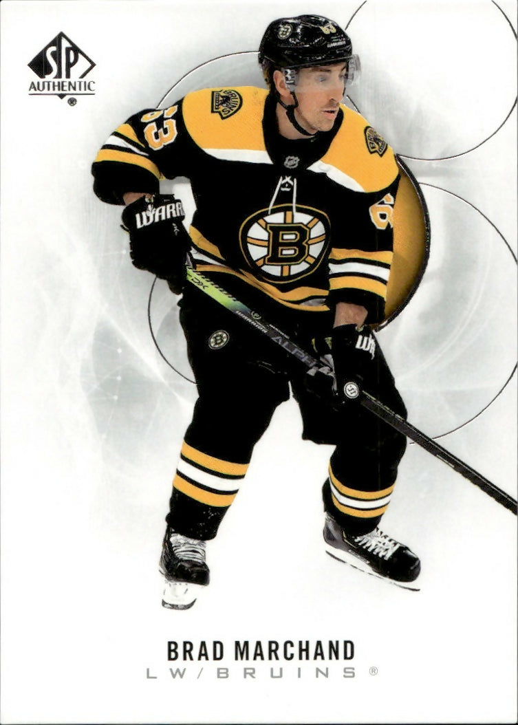 2020-21 Upper Deck Sp Authentic Hockey - Base #35 Brad Marchand - Boston Bruins - A