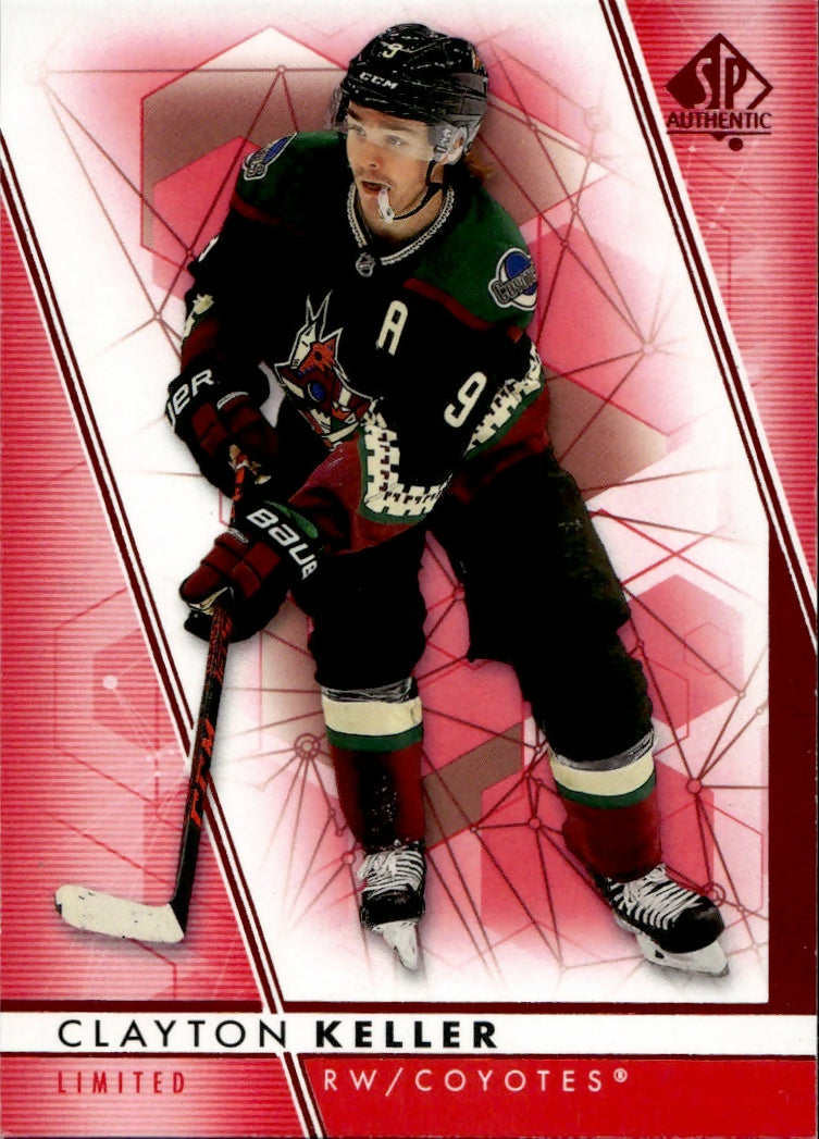 2022-23 Upper Deck SP Authentic Hockey - Base - Red #9 Clayton Keller - Arizona Coyotes - A