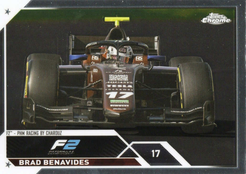 2023 Topps Chrome Formula 1 Base #141- F2 Cars Brad Benavides - F2 PHM Racing By Charouz - A