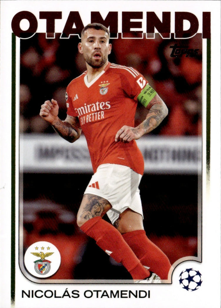 2024-25 Topps UEFA Club Competitions - Base #86 Nicolas Otamendi - Sl Benfica - A