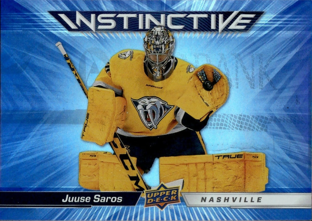 2023-24 Upper Deck Series 2 Hockey - Instinctive #IN-4 Juuse Saros - Nashville Predators - A