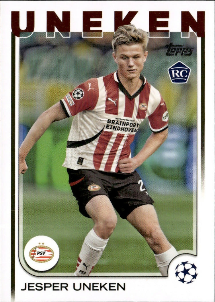 2024-25 Topps UEFA Club Competitions - Base #97 Jesper Uneken - PSV Eindhoven - A