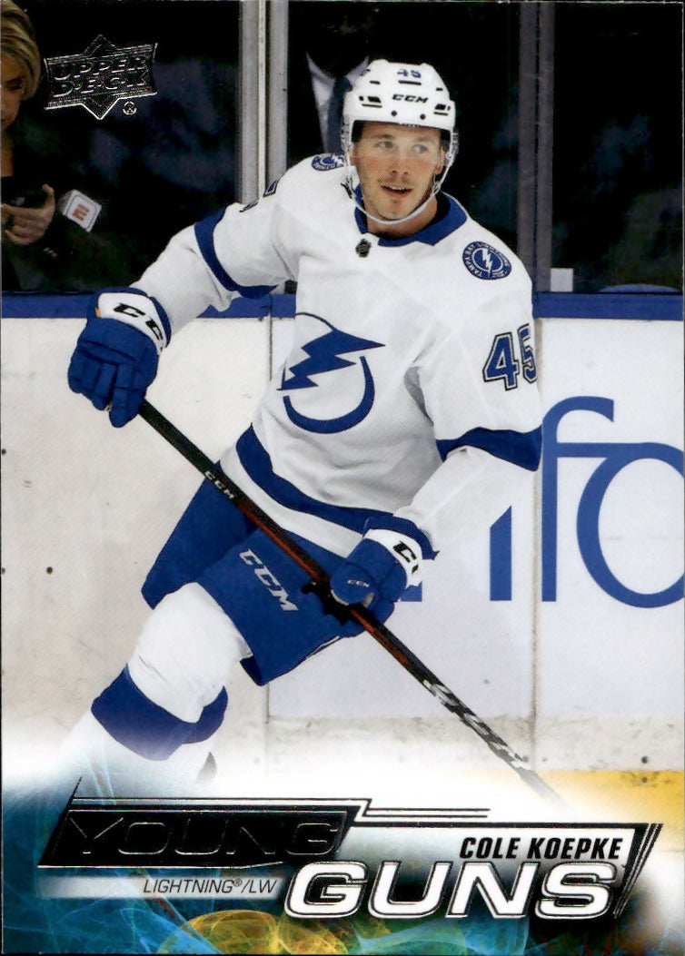 2022-23 Upper Deck Series 2 Hockey - Base - Young Guns #484 Cole Koepke - Tampa Bay Lightning - A