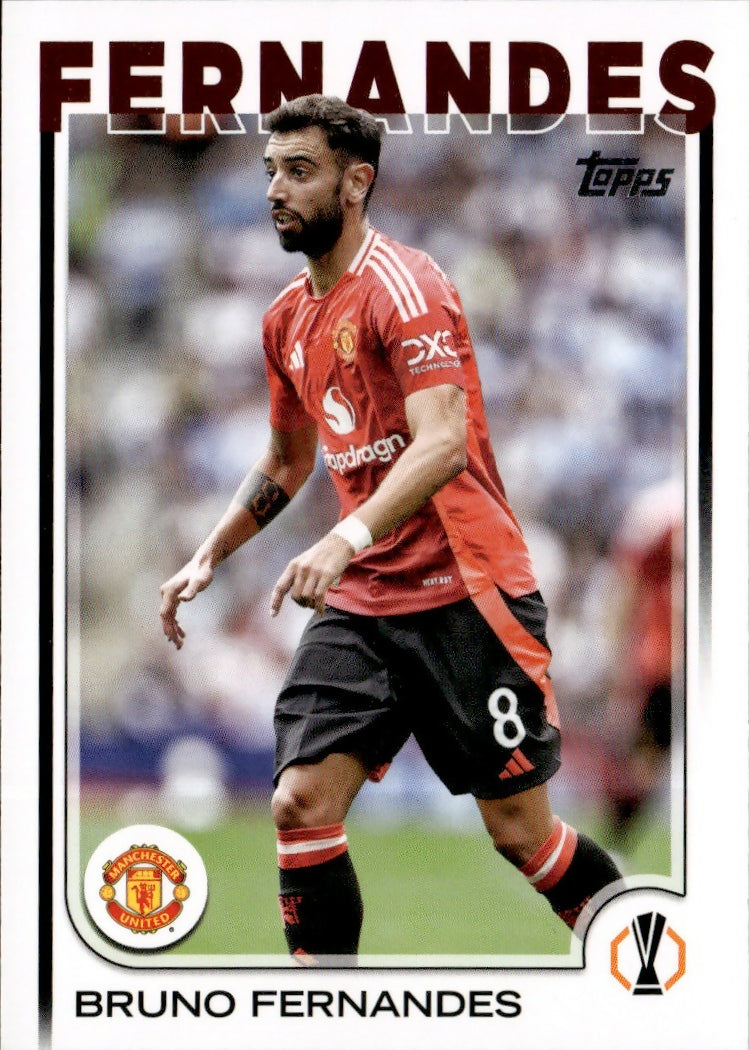 2024-25 Topps UEFA Club Competitions - Base #152 Bruno Fernandes - Manchester United - A
