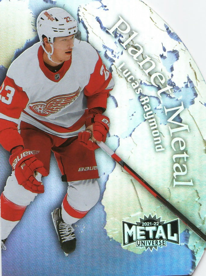 2021-22 Upper Deck Skybox Metal Universe - Planet Metal #PM-6 Lucas Raymond - Detroit Red Wings - A