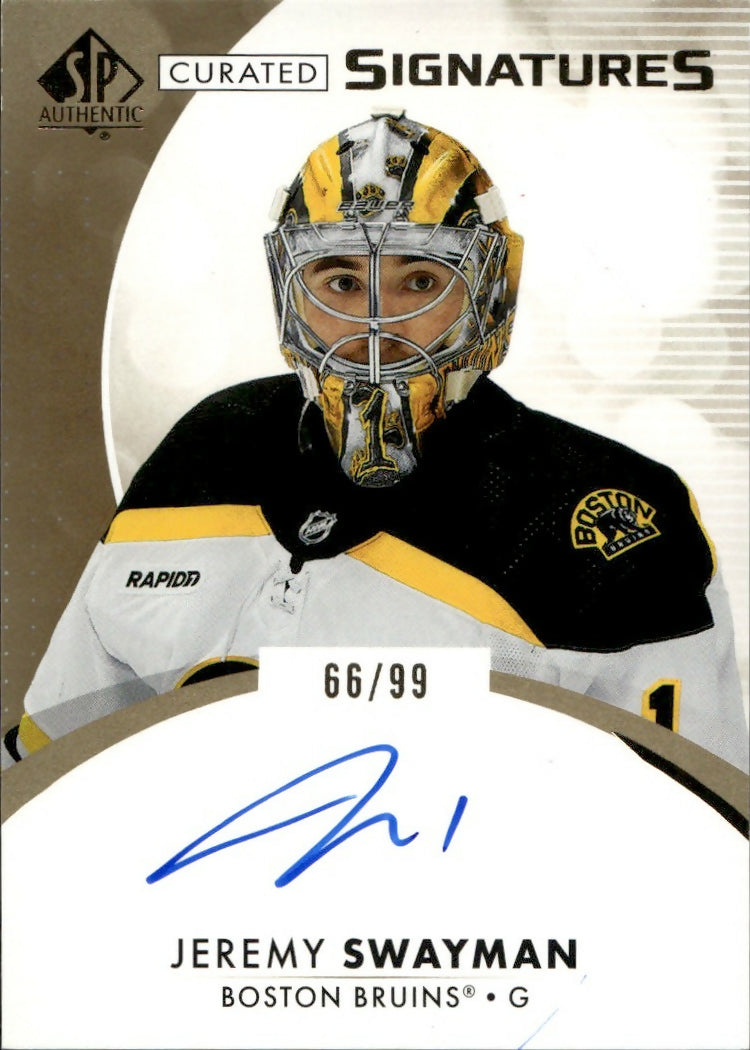 2023-24 Upper Deck SP Authentic Hockey - Curated Signatures #SPC-SW Jeremy Swayman - Boston Bruins - A