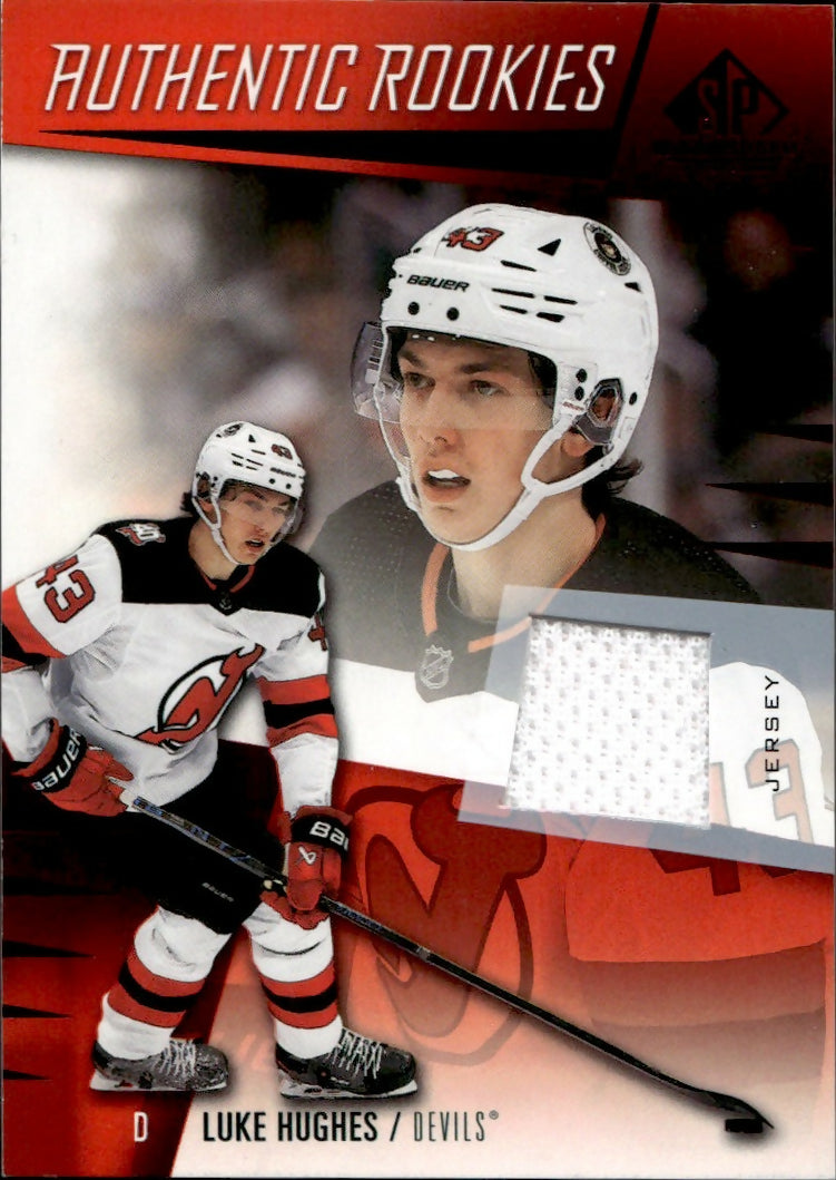 2023-24 Upper Deck SP Game Used Hockey - Base - Red #231 Luke Hughes - New Jersey Devils - A