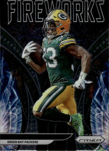 2027 Panini Prizm Football - Fireworks #F-4 Aaron Jones Green Bay Packers - A