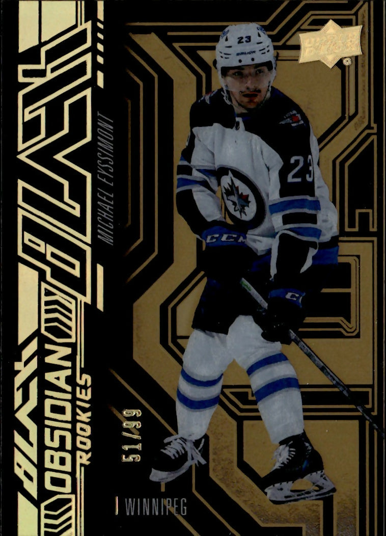 2022-23 Upper Deck SPX Hockey - Black Obsidian Rookies - Gold :99 #OR-39 Michael Eyssimont - Winnipeg Jets - A