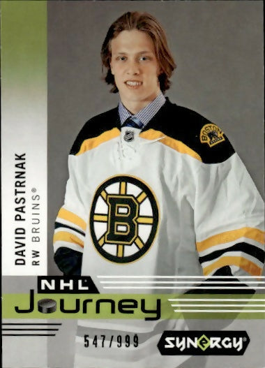 2019-20 Upper Deck Synergy Hockey - NHL Journey #NP-8 David Pastrnak - Boston Bruins