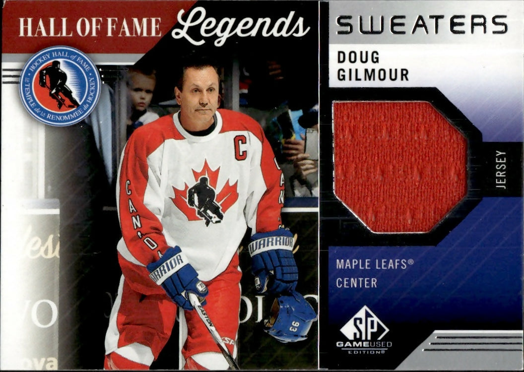 2021-22 Upper Deck SP Game Used Hockey - Hall Of Fame - Legends #HOF-DG Doug Gilmore - Toronto Maple Leafs - A