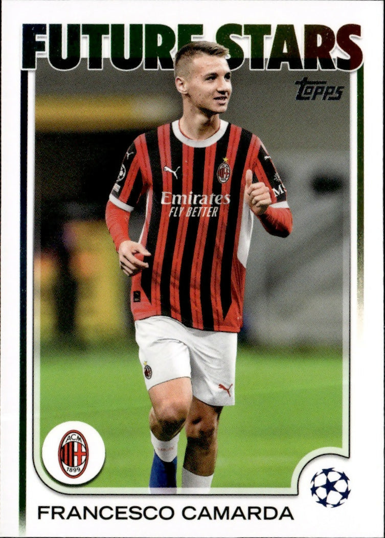 2024-25 Topps UEFA Club Competitions - Base #183 Francesco Camarda - AC Milan - A