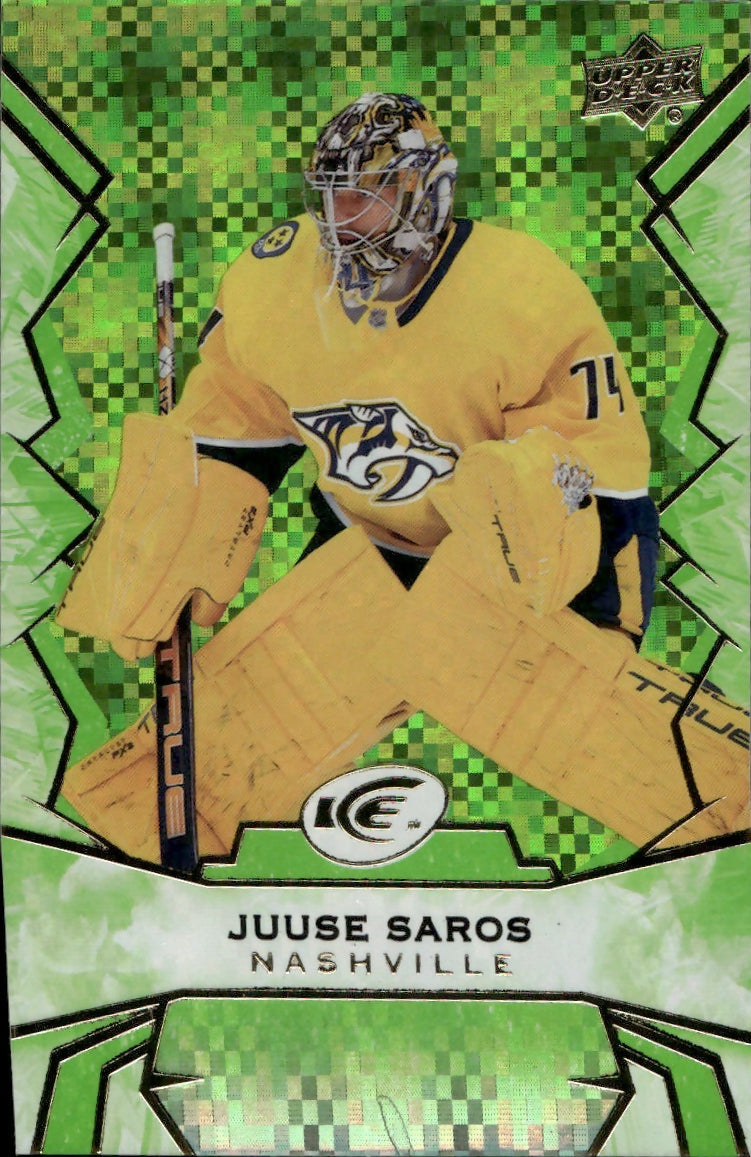 2022-23 Upper Deck Ice Hockey - Base - Green #100 Juuse Saros - Nashville Predators - A
