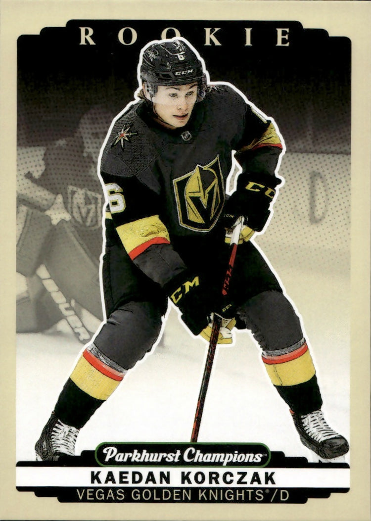2022-23 Upper Deck Parkhurst Champions - Base #289 Kaedan Korczak - Vegas Golden Knights - A