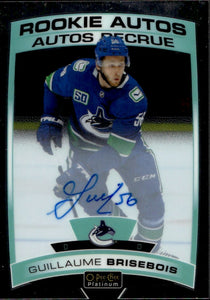 2019-20 Upper Deck O-Pee-Chee Platinum - Base - Marquee Rookie - Auto #R-GB Guillaume Brisebois - Vancouver Canucks - A