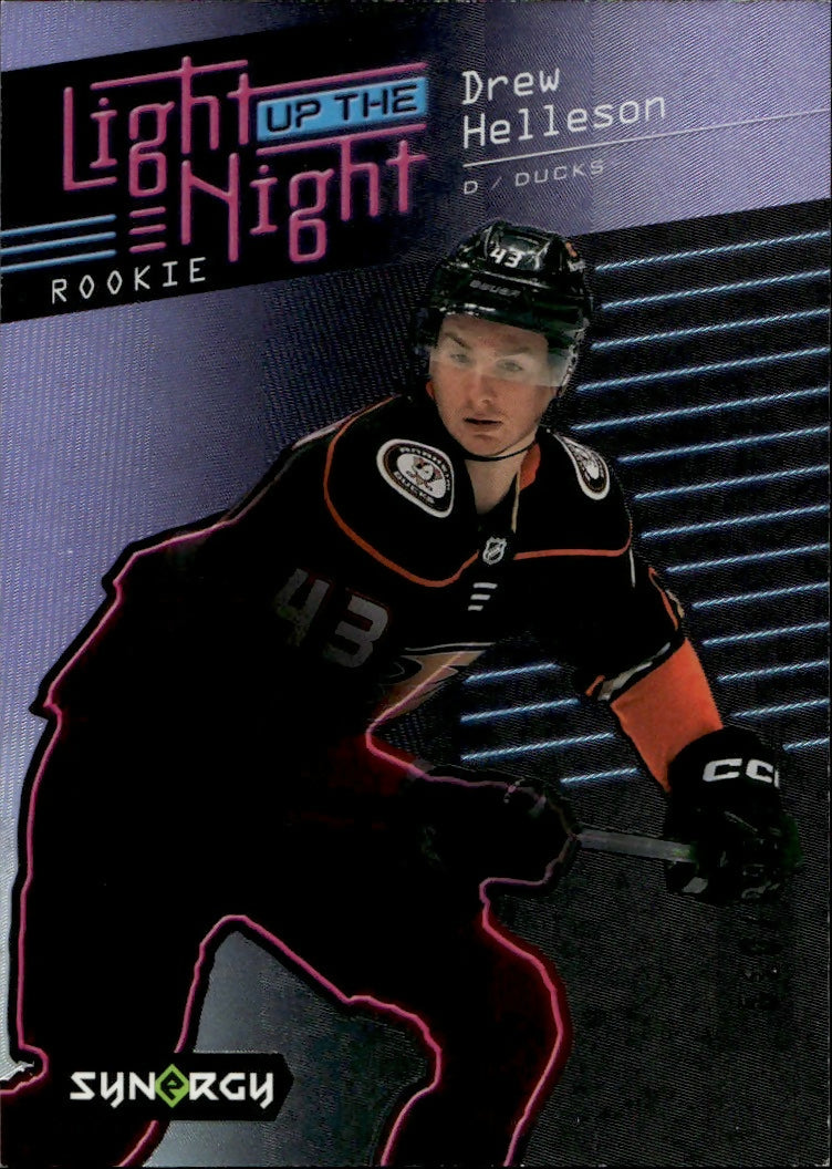 2023-24 Upper Deck Synergy Hockey - Light Up The Night Rookie :999 #LN-DH Drew Helleson - Anaheim Ducks - A