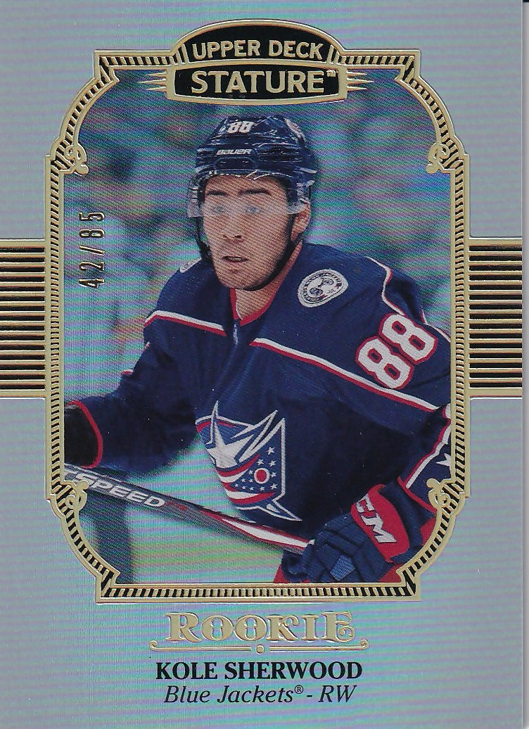 2019-20 Upper Deck Stature Portrait Variant #134 Kole Sherwood Columbus Blue Jackets