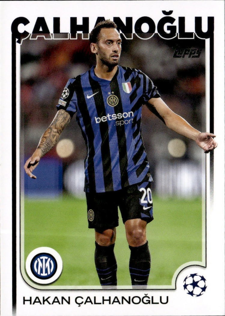 2024-25 Topps UEFA Club Competitions - Base #165 Hakan Calhanoglu - FC Internazionale Milano - A