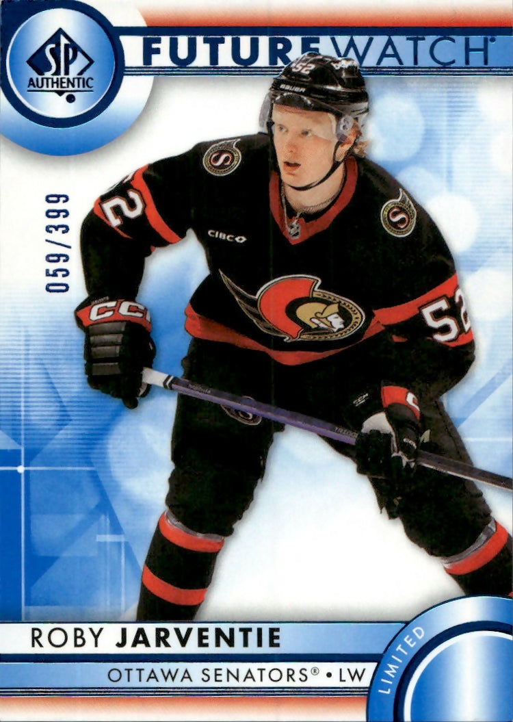 2023-24 Upper Deck SP Authentic Hockey - Base - Future Watch - Blue :399 #173 Roby Jarventie - Ottawa Senators - A