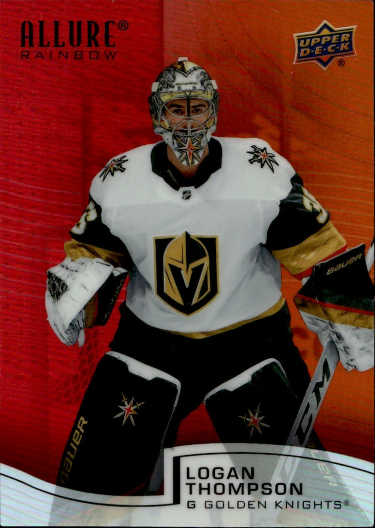 2021-22 Upper Deck Allure Hockey - Rainbow - Red Orange #R-11 Logan Thompson - Vegas Golden Knights - A