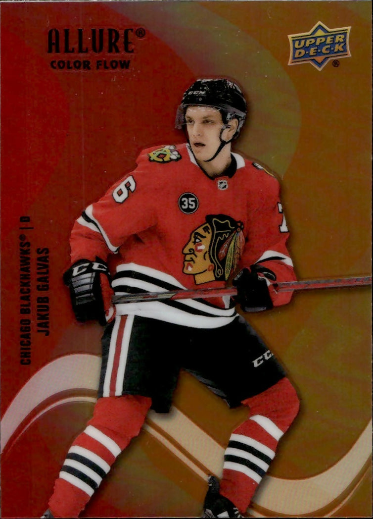 2022-23 Upper Deck Allure Hockey - Color Flow - Red-Orange #SF-68 Jakub Galvas - Chicago Blackhawks - A