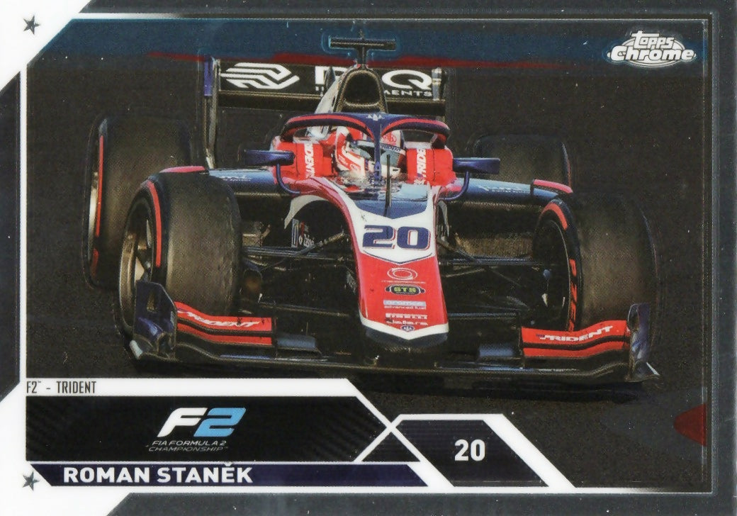 2023 Topps Chrome Formula 1 Base #138 - F2 Cars Roman Stanek - F2 Trident - A