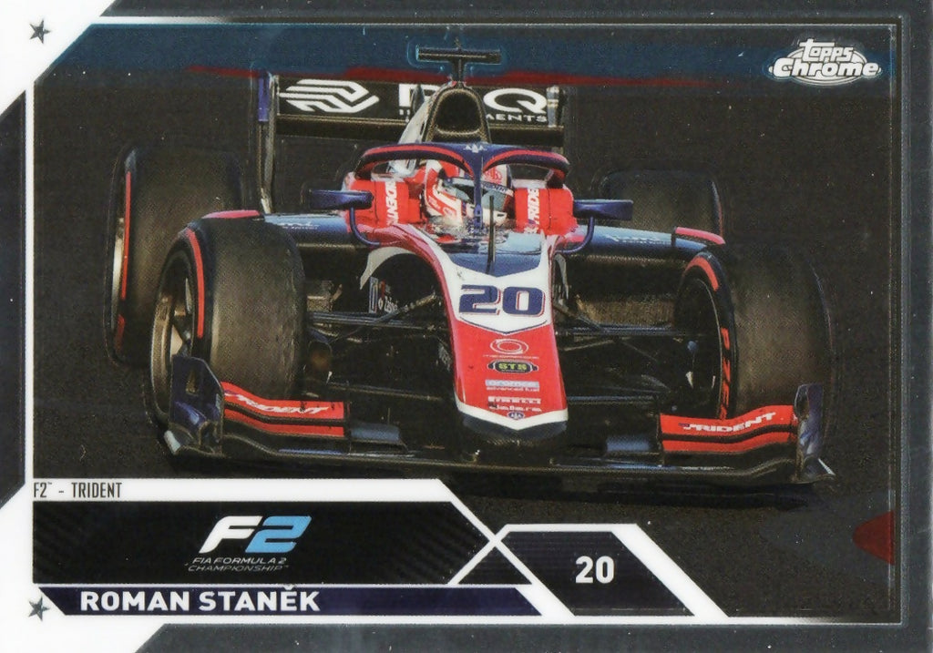 2023 Topps Chrome Formula 1 Base #138 - F2 Cars Roman Stanek - F2 Trident - A