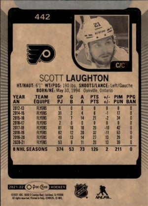 2021-22 Upper Deck O-Pee-Chee Hockey - Base #442 Scott Laughton - Philadelphia Flyers