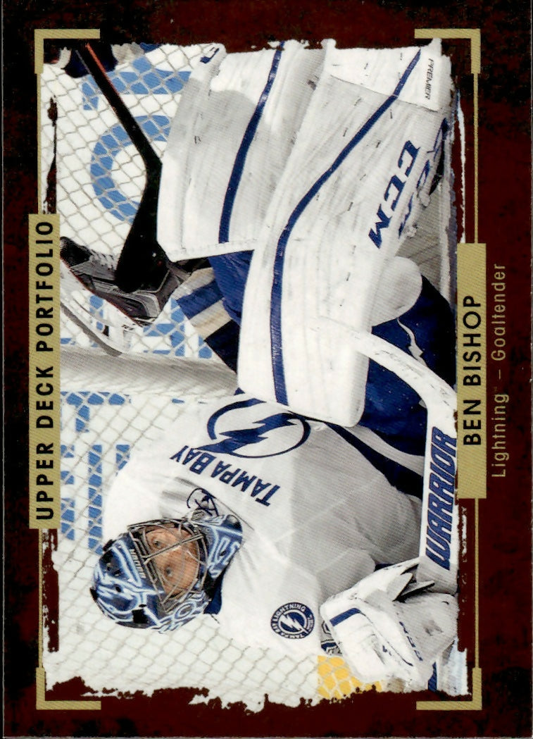 2015-16 Upper Deck Portfolio Hockey - Base #36 Ben Bishop - Tampa Bay Lightning