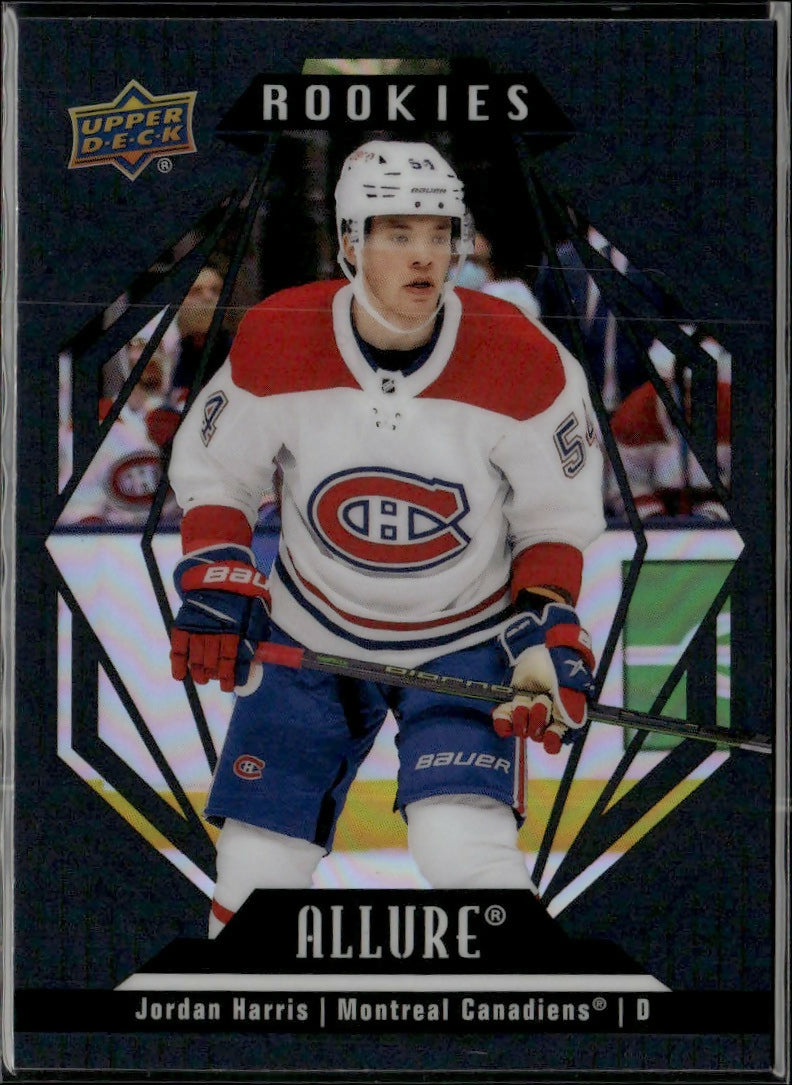 2022-23 Upper Deck Allure Hockey - Base - Black Rainbow - Rookies #105 Jordan Harris - Montreal Canadiens