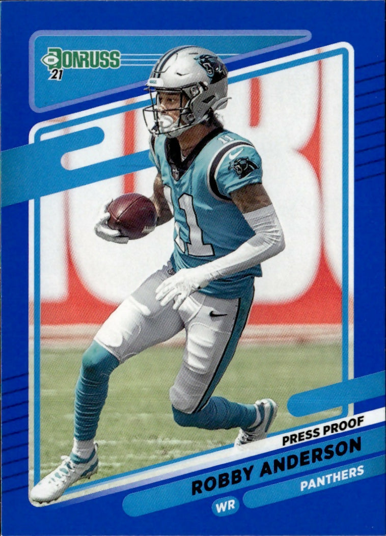 2021 Donruss Press Proof Blue #222 Robby Anderson Carolina Panthers