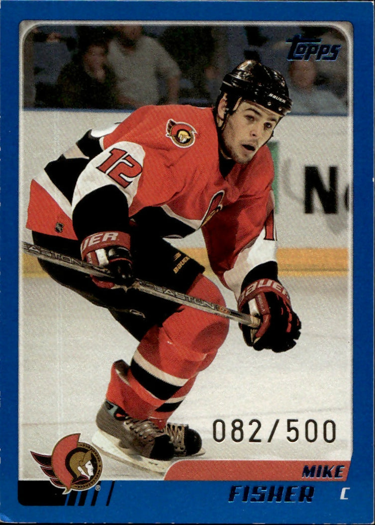 2003-04 O-Pee-Chee - Base - Blue :500 #54 Mike Fisher - Ottawa Senators - A