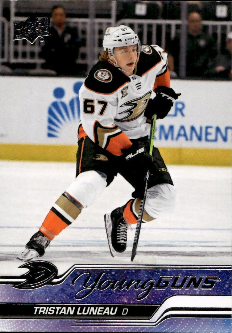 2023-24 Upper Deck Series 2 Hockey - Base - Young Guns #480 Tristan Luneau - Anaheim Ducks - A