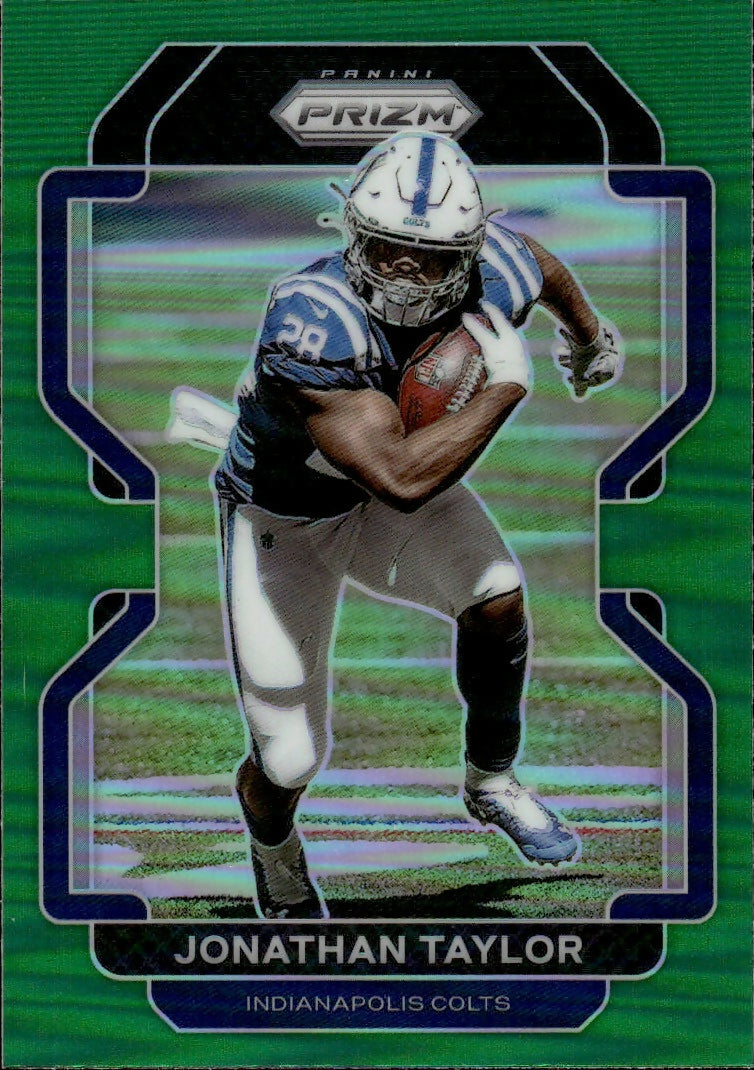 2021 Panini Prizm Football Base - Green Prizm #25 Jonathan Taylor Indianapolis Colts - A