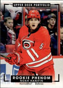 2015-16 Upper Deck Portfolio Hockey - Base - Color Art - Rookie #318 Noah Hanifin - Carolina Hurricanes