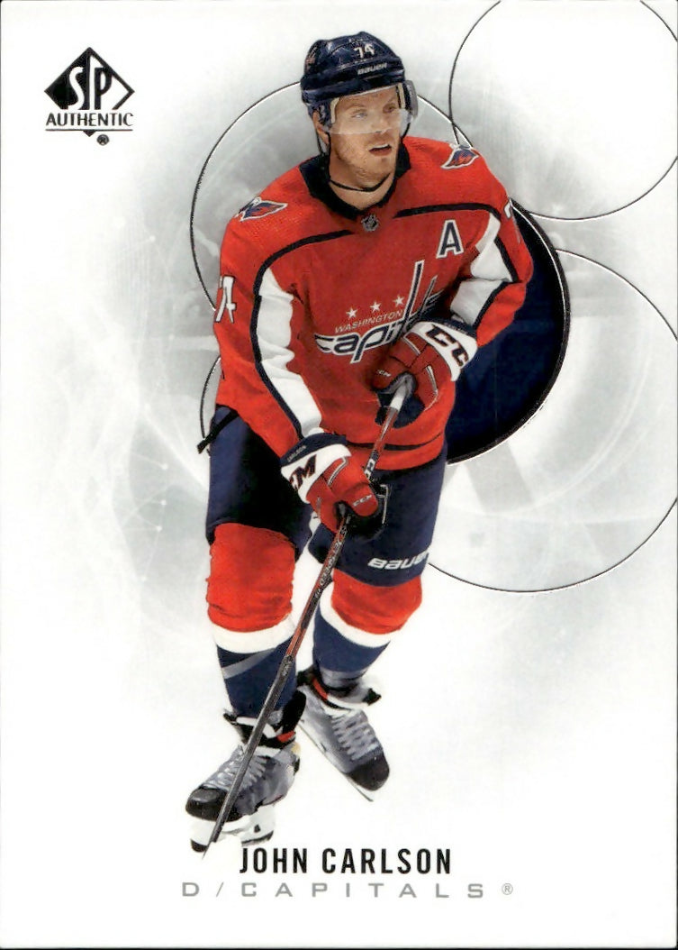 2020-21 Upper Deck Sp Authentic Hockey - Base #23 John Carlson - Washington Capitals - A