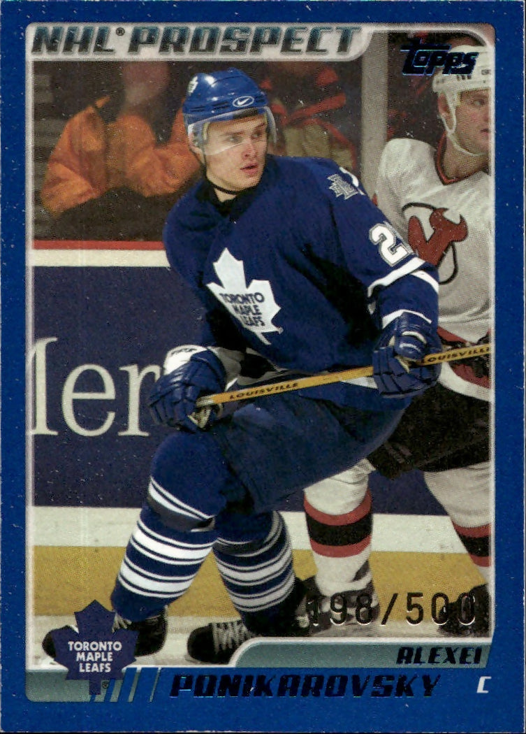 2003-04 O-Pee-Chee - Base - Blue :500 #329 Alexei Ponikarovsky - Toronto Maple Leafs - A