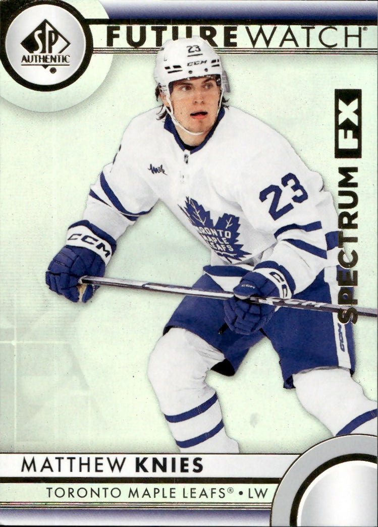 2023-24 Upper Deck SP Authentic Hockey - Future Watch - Spectrum FX #S-85 Matthew Knies - Toronto Maple Leafs - A