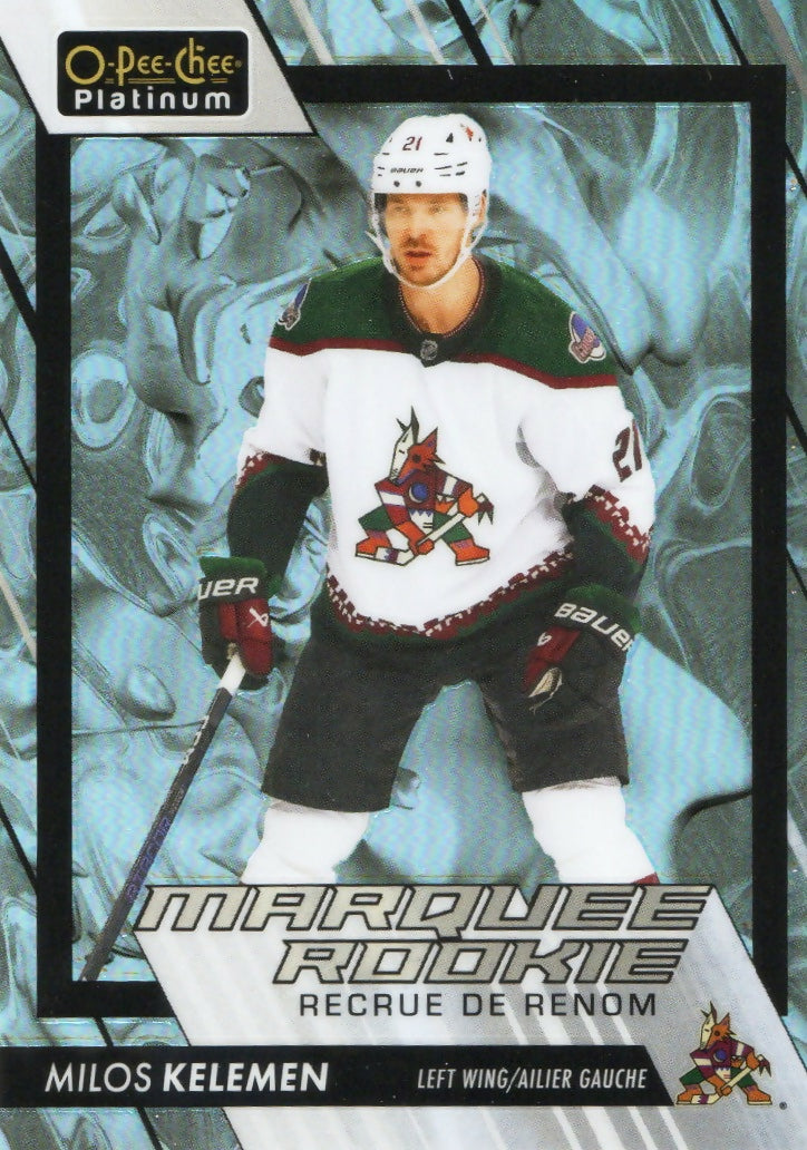 2023-24 Upper Deck O-Pee Chee Platinum Hockey - Base - Marquee Rookie - Liquid Metal :399 #283 Milos Kelemen - Arizona Coyotes - A