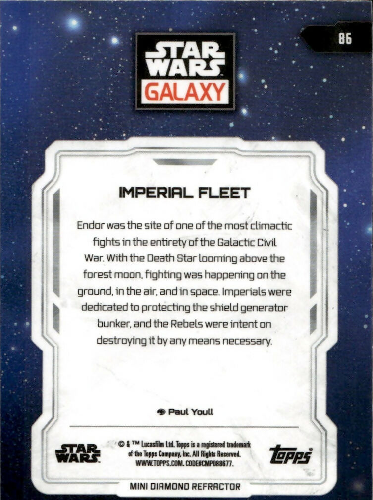 2024 Topps Star Wars Galaxy Chrome - Base - Mini Diamond #86 Imperial Fleet - B