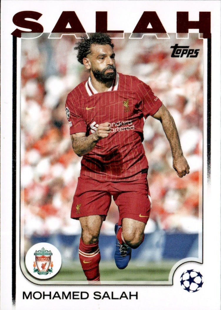 2024-25 Topps UEFA Club Competitions - Base #87 Mohamed Salah - Liverpool FC - A