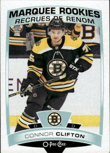 2019-20 Upper Deck O-Pee-Chee Hockey - Base - Marquee Rookies #624 Connor Clifton - Boston Bruins