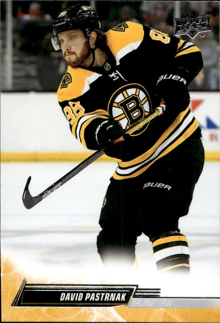 2022-23 Upper Deck Series 1 Hockey - Base #16 David Pastrnak - Boston Bruins - A