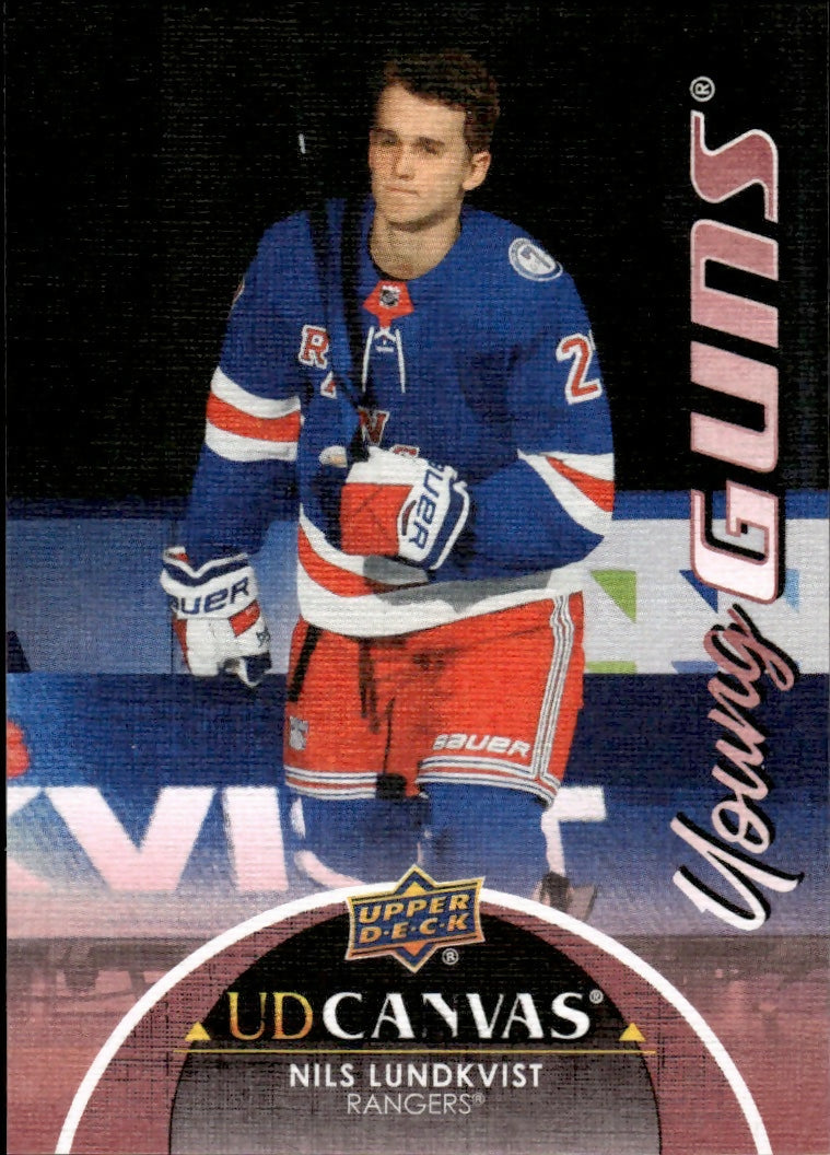 2021-22 Upper Deck Series 2 Hockey - UD Canvas - Young Guns #C227 Nils Lundkvist - New York Rangers - A