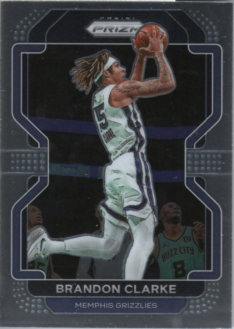 2021-22 Panini Prizm Basketball - Base # 77 Brandon Clarke - Memphis Grizzles