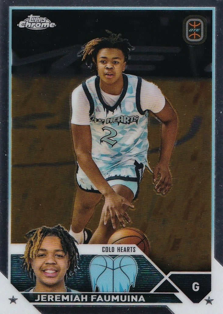 2023-24 Topps Chrome OTE Overtime Elite - Base #73 Jeremiah Faumuina - Cold Hearts - A