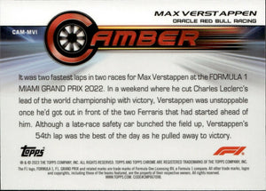 2023 Topps Chrome Formula 1 Camber #CAM-MVI Max Verstappen - Oracle Red Bull Racing - B